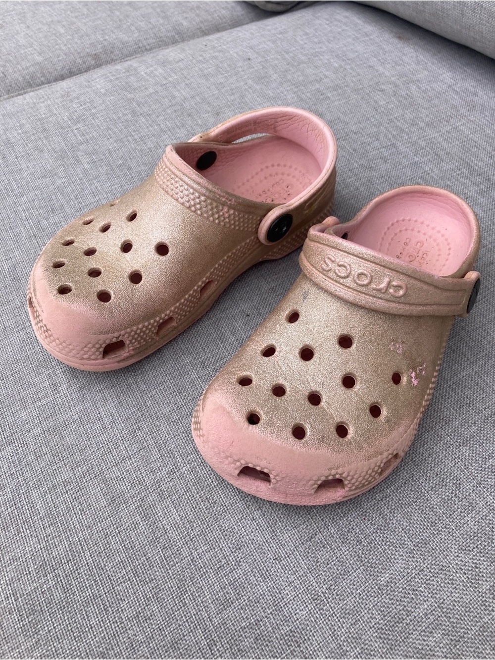 CROCS Kids Classic Glitter Clogs Size 10